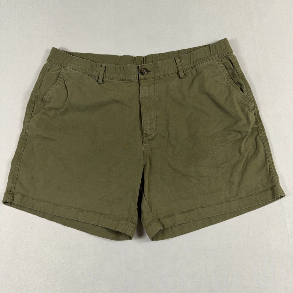 Bearbottom Chino Shorts Stretch Cotton 5.5 Inch Inseam XXL Olive Green Casual